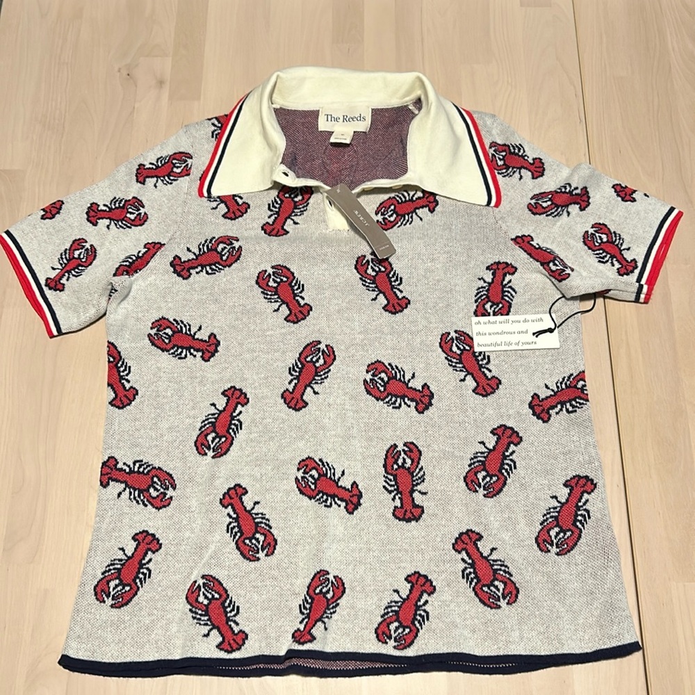 NWT J.Crew x The Reeds lobster sweater, size M